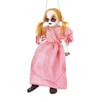 Premier Halloween 80cm Battery operated Lit Girl in Swing Kicking Legs and Sound Premier