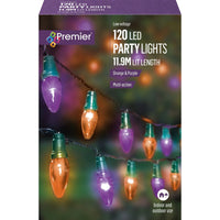PREMIER PARTY LIGHTS 11.9 METRE 120 LED LIGHTS - ORANGE & PURPLE 11.9m Premier