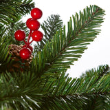 Premier Artificial Christmas Tree 2.1M Rocky Mountain Pine with Berries and Cone Premier