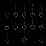 Heart Shape Pin Wire Curtain Flashing With 312 LEDs Premier Decorations