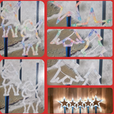 Christmas Path Lights 5 Piece-set- 50 white LED Lights Outdoor/Indoor 60cm Netta