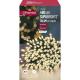 Premier Supabrights Christmas Tree Fairy Lights - 480 Led - Warm White Premier