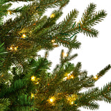 Premier Artificial Christmas Tree 2.1M Prelit Chamonix Pine PE/PVC Tree Scarf Premier