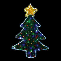 Premier Christmas LED 1Mx70cm Xmas Tree Tinsel Light with 90 Multi Leds Premier