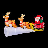 Premier Inflatable Santa Sleigh 2.4M Christmas Outdoor Decoration LED Light Premier