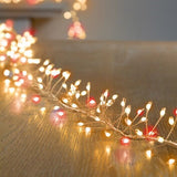 800 LED Christmas Door Garland Rose Gold Wire Lights - RED & VINTAGE GOLD Premier