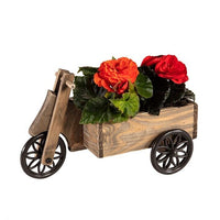 Wooden Tricycle Planter  Indoor Outdoor Garden Plant Holder The Summer Living Company