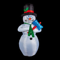 Premier - 2.1m Inflatable LED Shivering  Snowman Premier