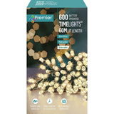 Premier 600 LED Battery Operated Multi-Action Christmas Tree Lights Timer Premier