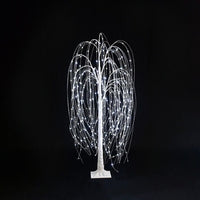 Premier 1.5m 6ft In/Out 400 LED White Willow Light Up Tree Xmas White Premier