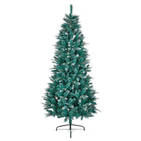 Premier Artificial Christmas Tree 2.1M Bluemont Fir PE.PVC Silver Glittered Tips Premier