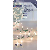 Premier 1000 LED M/A UltraBrights xmas  Lights with Timer Warm white Premier