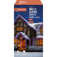 Premier Deluxe Light Set 960 M-A LED Clusters Timer, Indoor / Outdoor Usable Premier