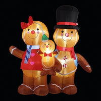 Premier Christmas Inflatable 1.8m Inflatable Gingerbread Family Premier