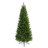 Premier Artificial Christmas Tree 2.1M Green Spruce Pine Hinged Branches - Metal Premier