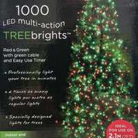 Premier 1000 M/A TreeBrights with Timer LED Christmas Lights Red Green Premier