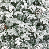 Christmas Flocked lucia spruce 2.1m 7ft - Decoration Artificial Festive Xmas Premier