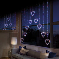 Christmas Lights Decorative Xmas Hanging Rainbow Hearts String 303 LED Premier Decorations