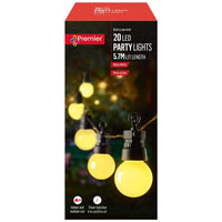 20 Flashing Indoor Outdoor Festoon Party Lights Warm white LED 5.7m Garden Premier