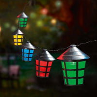 Premier 40 LED Lantern Fairy Lights Outdoor Multi Coloured Xmas Festive Party Premier