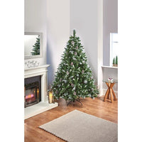 Artificial PVC Christmas Tree 2.1M Berkshire Fir PE/PVC w Cone and Bristle tips Premier