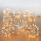 600 LED UltraBrights Starburst Christmas Silver Wire Lights Timer Vintage Gold Premier
