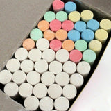 48 Pcs -  Mixed Colour & White Chalk Sticks Kids Playground School Art Learning - Retail ABC - Branded Goods - Discount Prices