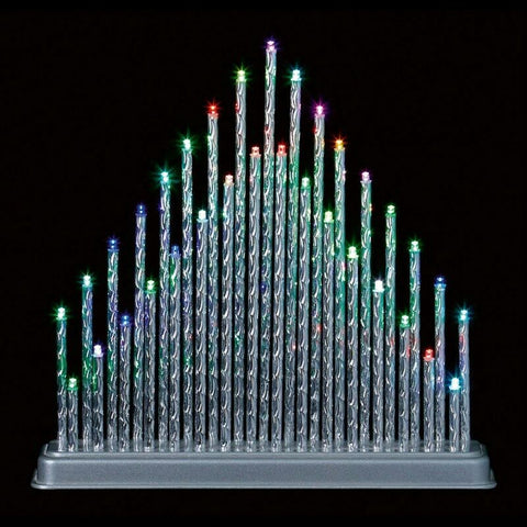 Premier 34cm 33L Metallic Christmas B-O Candle Bridge with Multi Colour LEDs - Retail ABC - Branded Goods - Discount Prices