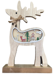Premier LED Light Up Reindeer Battery Wooden Christmas Decoration Ornament - Retail ABC - Branded Goods - Discount Prices