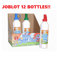 JOBLOT 12 Bottles PVA MULTI-PURPOSE ECO WHITE GLUE SCHOOL HOME CRAFT DRIES CLEAR Scola