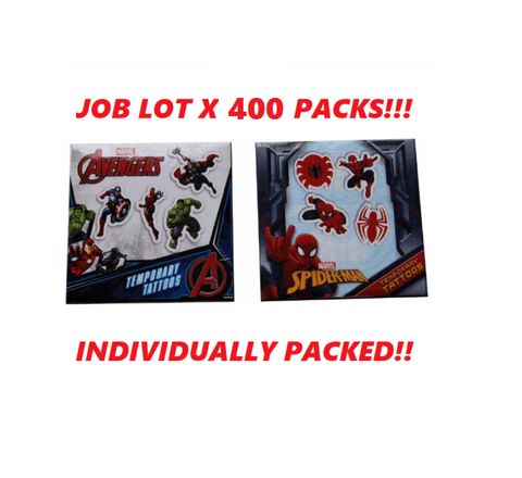 JOB LOT MARKET 400 X Childrens Temporary Tattoos Kids Party Bag Fillers Stickers Unbranded