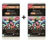 Multipack 2 x 100 Multi-colour LED Timelights Multi-function Timer Outdoor 20m - Retail ABC - Branded Goods - Discount Prices