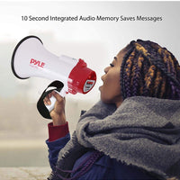 DAMAGED BOX NEW PORTABLE SPEAKER MEGAPHONE STRAP GRIP LOUD SPEAKER RECORD PLAY Digital Media