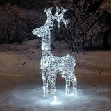 Premier 1.2m Twinkle Rotating Head Reindeer White LED Lights Xmas Decoration - Retail ABC - Branded Goods - Discount Prices