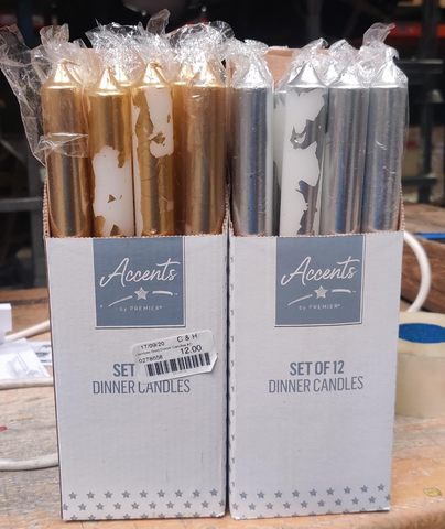 CLEARANCE 36 x TAPERED 25cm DINNER CANDLES BISTRO HOME WEDDING PARTY DECORATION Options Ltd