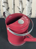 New 3.5L Strong Metal Watering Can With Fixed Handle or Silver Trim Red & silver The Outdoor Living Company