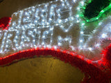 145 x 50cm Merry Christmas Tinsel Rope Light Multi LEDS House Garden Sign FAULTY - Retail ABC - Branded Goods - Discount Prices