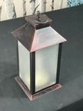 28cm Battery Operated Flickering Fire Effect Lantern Warm Glowing LED Unbranded