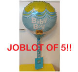 5 x NEW Baby Boy BLUE FOIL BALLOON WITH POPUP BIRTHDAY WEIGHTED GREETING CARD Anagram