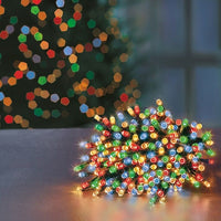 200 LED Multi-Action SupaBrights Christmas Tree Lights with Timer Multicolour Premier
