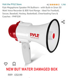 NEW DAMAGED BOX Pyle Megaphone Speaker PA Bullhorn - with Siren & Voice Recorder Pyle