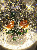16cm Lit LED Glitter Water Spinner Children Robin Snow Globe Christmas Ornament - Retail ABC - Branded Goods - Discount Prices