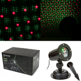 Laser Light Projector Outdoor Rotating Red/Green Dot Timer Speed Control Festive - Retail ABC - Branded Goods - Discount Prices
