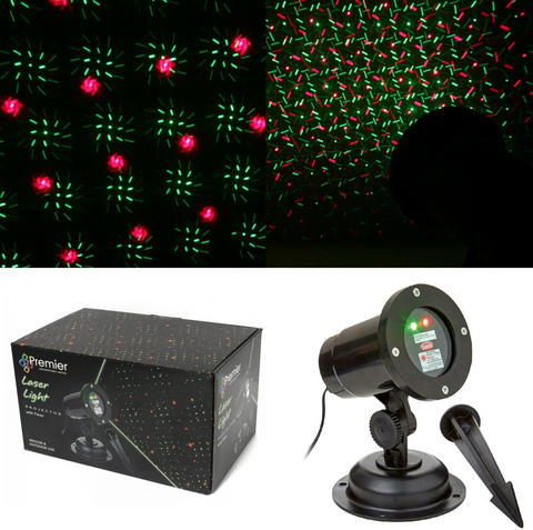 Laser Light Projector Outdoor Rotating Red/Green Dot Timer Speed Control Festive - Retail ABC - Branded Goods - Discount Prices