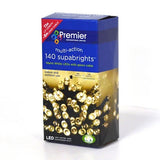 140 LED Premier Multi-action  Supabrights LED Christmas Lights (warm white) Premier