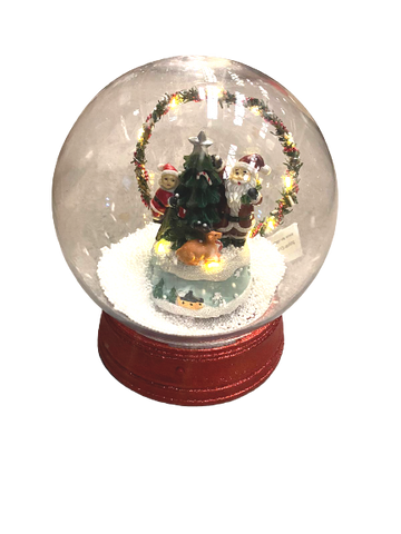 Premier Battery Powered Light Up LED Blowing Santa Claus Snow Globe Decoration - Retail ABC - Branded Goods - Discount Prices