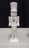 38cm White Glitter Nutcracker Man Wooden Ornament Christmas Soldiers Decor - Retail ABC - Branded Goods - Discount Prices
