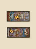 Large Wall Art Sculpture Wall Hanging HOME / LOVE Ornament Wall Decor BA161091 Retail ABC