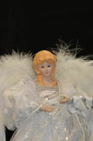 New 30cm White & Silver Christmas Tree Top Fairy Angel House Decoration Ornament - Retail ABC - Branded Goods - Discount Prices