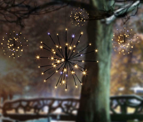 Premier 4 x 45cm Sparkle Balls White LED Twinkling Christmas Xmas In / Outdoor - Retail ABC - Branded Goods - Discount Prices